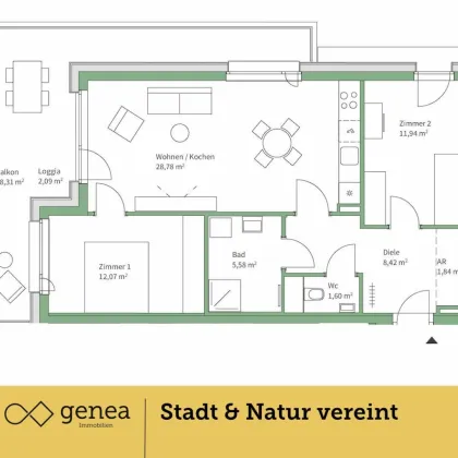 Ruhiges Wohnen im Jakomini Verde Haus K | Provisionsfrei | Ihr neues Zuhause wartet - Bild 2