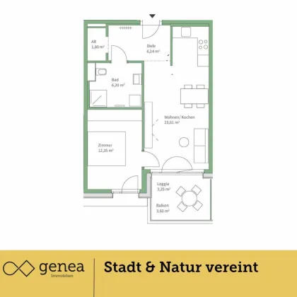 Provisionsfrei | Stilvolles Wohnen in Jakomini Verde | Fahrradfreundlich & grün - Bild 2