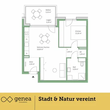 Ihr neues Zuhause in Graz | Provisionsfrei | Ruhige Grünlage im Jakomini Verde - Bild 2