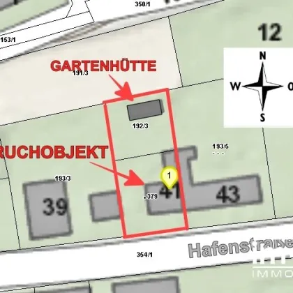 BAUGRUND in Krems an der Donau - ZENTRALE LAGE - + GARTENHAUS - 535 m2 mit ABBRUCHOBJEKT - Bild 2