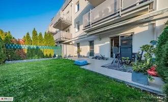 Neu in Vösendorf ++Süd-Westseitige 3-Zimmer Wohnung (ca. 74m2) mit Garten und Terrasse (ca. 65m2) – Ihr sonniges Zuhause++Moderne Gartenwohnung mit ganzjährigem Zugang zu einem gemeinschaftlich genutzten BADETEICH+