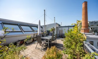 inkl. KFZ-Platz! Loft Charme trifft Luxus: Einzigartige DG-Wohnung mit Dachterrasse und Fernblick