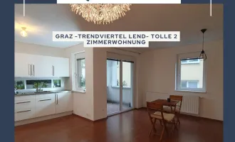 Graz - Trendviertel Lend - Moderne Wohnkultur in Top Lage - 2 Zimmerwohnung mit Balkon