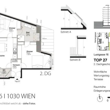 Penthouse Apartment I 3 Zimmer I Klimaanlage I KFZ Abstellplatz anmietbar - Bild 3