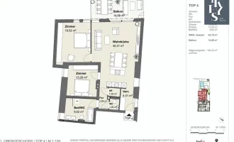 Erstbezug: Top 3-Zimmerwohnung mit großzügigem Balkon | Exklusives Wohnen in Dornbach -  Außenpool im Gemeinschaftsgarten