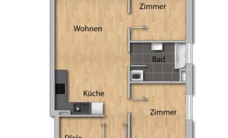 Perfekt aufgeteilte 3-Zimmer Wohnung mit Südbalkon