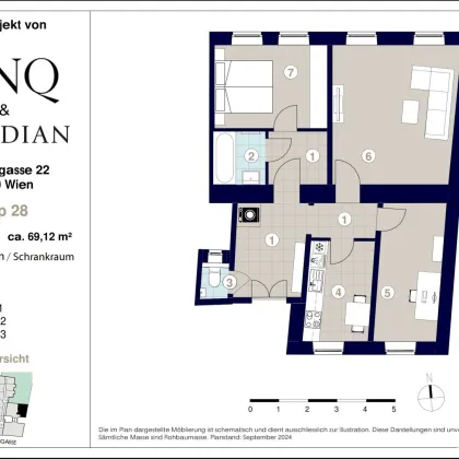 TOP 28 I 3 Zimmer I Fernblick I Komplettküche I Innenhoflage I U6 Nähe I Altbau I Garagenplatz anmietbar - Bild 3