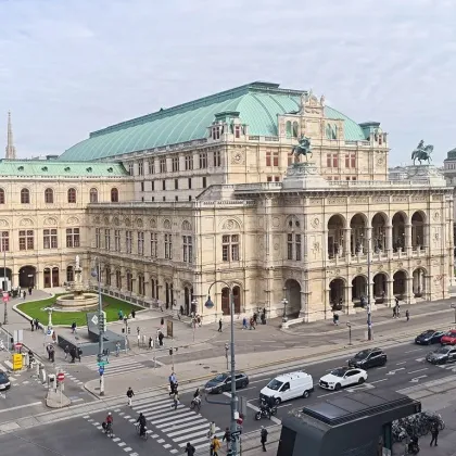 STAATSOPER-BLICK, repräsentatives, klimatisiertes 105 m2 Altbaubüro oder Kanzlei, 4 Zimmer, Extraküche, Parketten, Opernring - Bild 2