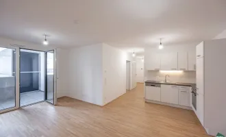 Ruhelage: Moderne 2-Zimmer-Wohnung mit Terrasse nahe Donau