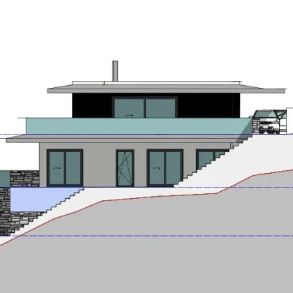 Baugrundstück in Aussichtslage inkl. projektierter Villa - Bild 2