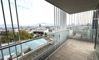 LUX TOWER - TOP  2-ZIMMER WOHNUNG - Tischlermöbel  & großer Balkon im 12. OIG