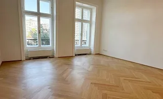 SALZTORGASSE, ERSTBEZUG, 58 m2 Altbauwohnung, Wohnküche, 1 Zimmer, Duschbad, Parketten, 1. Liftstock