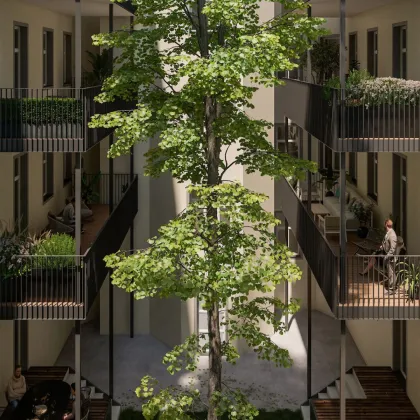 Sanierte Gartenwohnung im Gründerzeithaus I Terrasse - Bild 2