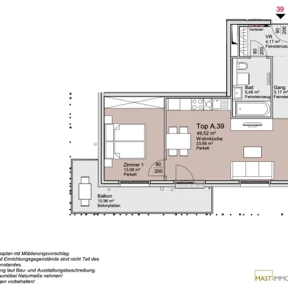 Nähe Alte Donau! Provisionsfreie 2-Zimmer Wohnung mit südwestlichem 15 qm Balkon! - Bild 3