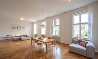 Wo Midcentury-Modern auf minimalistische Raffinesse trifft: Ihre Traumwohnung im 7. Bezirk