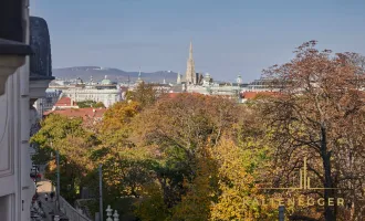 Blick auf den Stephansdom: Exklusive, frisch sanierte Stadtwohnung beim Schloss Belvedere