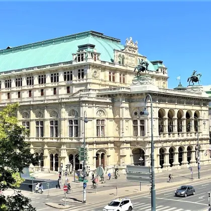 REPRÄSENTATIVES 158 m2 ALTBAUBÜRO ODER KANZLEI - PRAXIS am Opernring, klimatisierte 5 Zimmer, Nebenräume, Parketten - Bild 2