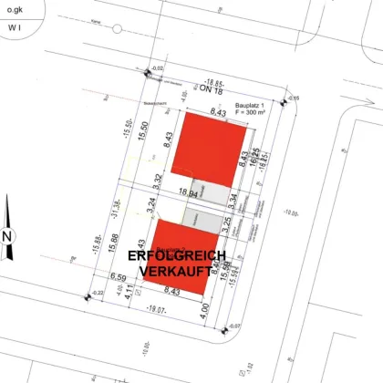 1 von 2 Grundstücken verfügbar - U2 in 8 Minuten erreichbar - Eckgründstück 300m² - BAUBEWILLIGT - Ruhelage - Donau-Auen ums Eck - Bild 2